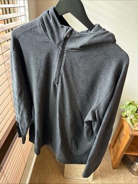 Lululemon quarter zip hoodie Large herringbone